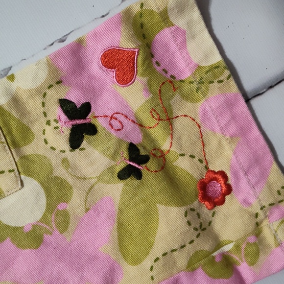 Y2K Vintage Care Bears Kids Cargo Pants - Pink and Green 4/5 - Picture 3 of 6